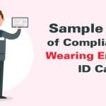 Letter of Compliance for Wearing Employee Id Card