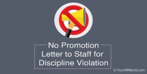 No Promotion Letter to Staff for Discipline Violation