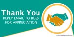 Sample Thank You Reply Email to Boss for Appreciation