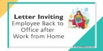 Employee Return to Work Letter After COVID