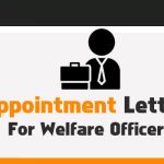 Appointment Letter Format For Welfare Officer