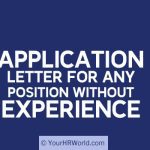 application letter for any position with no experience