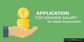 Application for Advance Salary for House Maintenance, Construction
