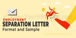 Employment Separation Letter Format and Sample
