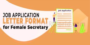 Job Application Letter format for Female Secretary