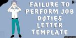 Failure to Perform Job Duties Letter Template
