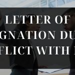 Resignation Letter Due to Conflict With Boss