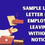 Legal Letter for Employee Leaving without Notice