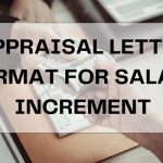Appraisal Letter Format for Salary Increment