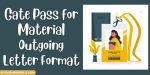 Gate Pass for Material Outgoing Letter Format