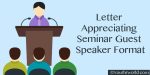 Letter Appreciating Seminar Guest Speaker Format