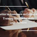 Sample Letter to Announce an Employee Training Session for skills improvement