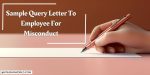 Sample Query Letter to Employee For Misconduct