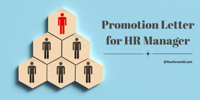 Promotion Letter for HR Manager